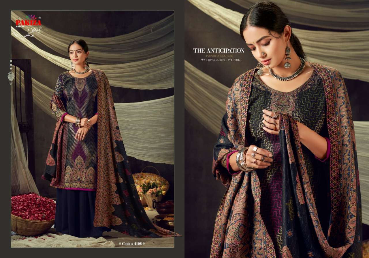 PACHMINA VOL-41 BY PAKIZA PRINTS 4101 TO 4108 SERIES BEAUTIFUL STYLISH SUITS FANCY COLORFUL CASUAL WEAR & ETHNIC WEAR & READY TO WEAR PACHMINA PRINTED DRESSES AT WHOLESALE PRICE