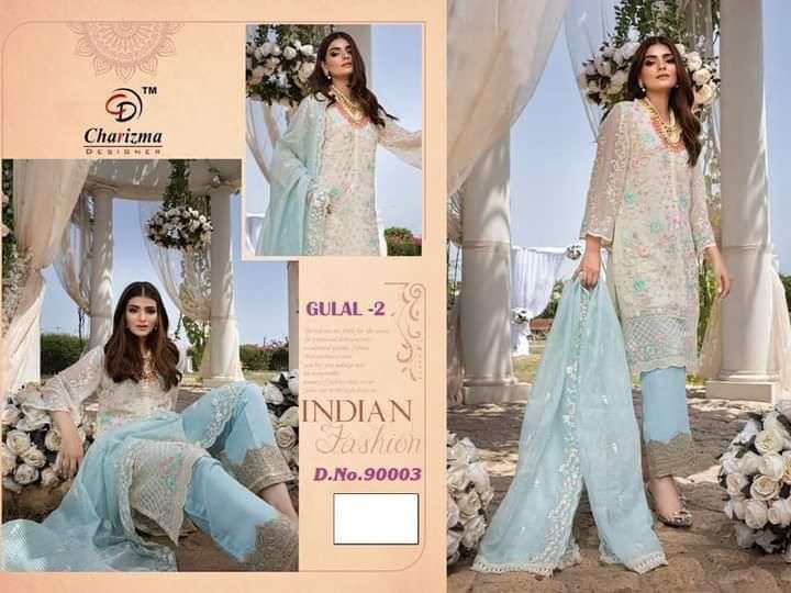 CHARIZMA SALE COLLECTION BY CHARIZMA DESIGNER FESTIVE PAKISTANI SUITS COLLECTION BEAUTIFUL STYLISH FANCY COLORFUL PARTY WEAR & OCCASIONAL WEAR GEORGETTE EMBROIDERED DRESSES AT WHOLESALE PRICE
