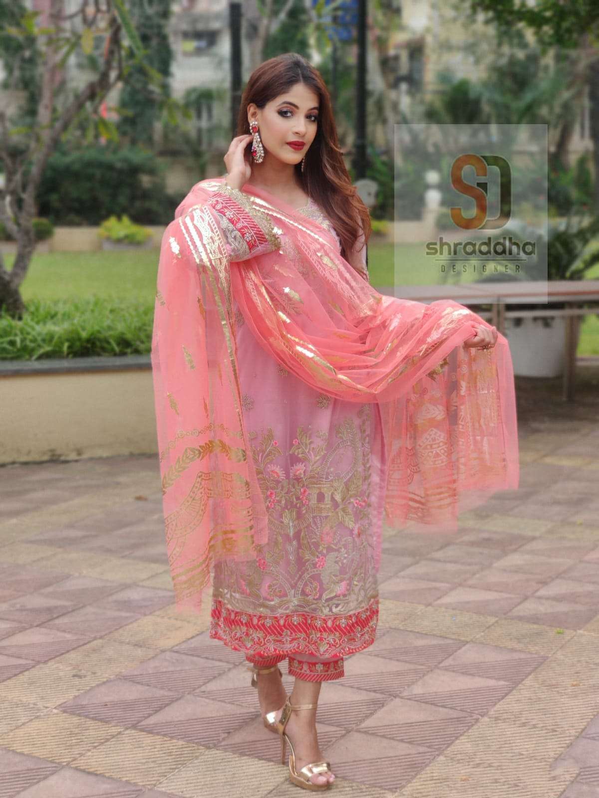 SHRADDHA DESIGNER HIT DESIGN 204 BY SHRADDHA DESIGNER PAKISTANI SUITS BEAUTIFUL FANCY COLORFUL STYLISH PARTY WEAR & OCCASIONAL WEAR HEAVY NET EMBROIDERED DRESSES AT WHOLESALE PRICE