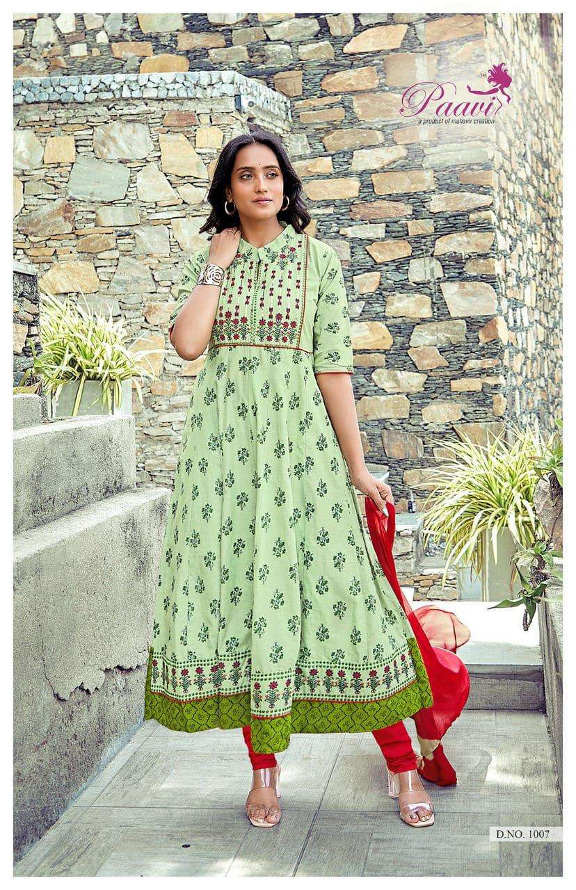 PANNA VOL-16 BY PAAVI 1001 TO 1008 SERIES BEAUTIFUL SUITS COLORFUL STYLISH FANCY CASUAL WEAR & ETHNIC WEAR CAMBRIC COTTON PRINT DRESSES AT WHOLESALE PRICE