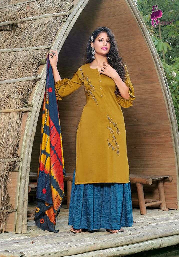 SABORNI BY ANIEYA 1001 TO 1004 SERIES BEAUTIFUL SUITS COLORFUL STYLISH FANCY CASUAL WEAR & ETHNIC WEAR CHINNON WITH WORK DRESSES AT WHOLESALE PRICE