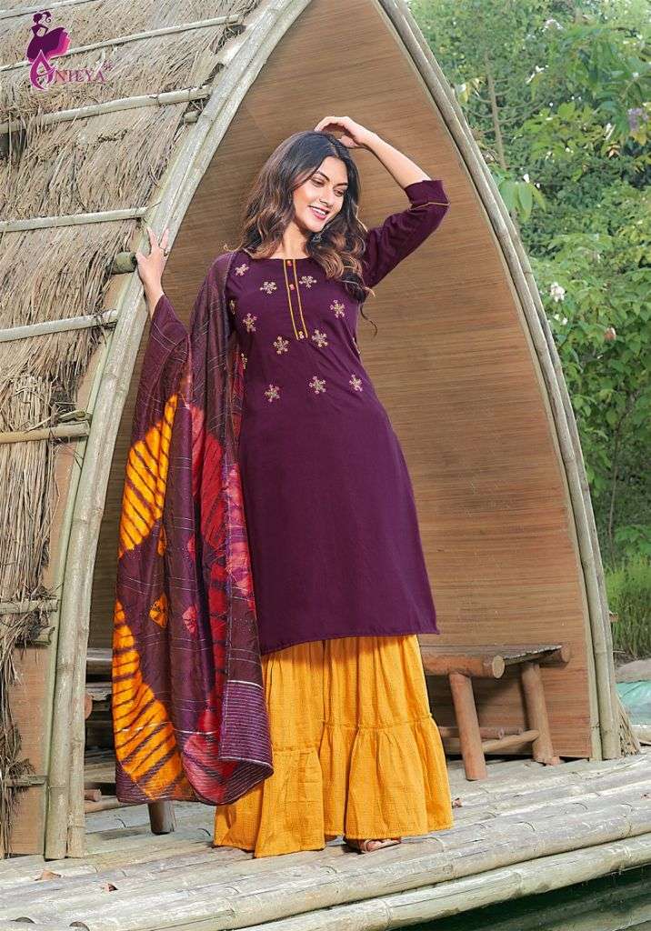 SABORNI BY ANIEYA 1001 TO 1004 SERIES BEAUTIFUL SUITS COLORFUL STYLISH FANCY CASUAL WEAR & ETHNIC WEAR CHINNON WITH WORK DRESSES AT WHOLESALE PRICE