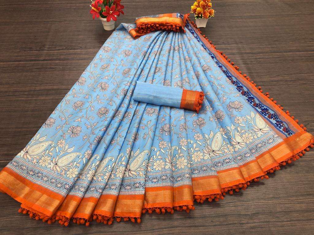 SOFT COTTON VOL-3 BY MYRA 301 TO 310 SERIES INDIAN TRADITIONAL WEAR COLLECTION BEAUTIFUL STYLISH FANCY COLORFUL PARTY WEAR & OCCASIONAL WEAR SOFT COTTON SAREES AT WHOLESALE PRICE