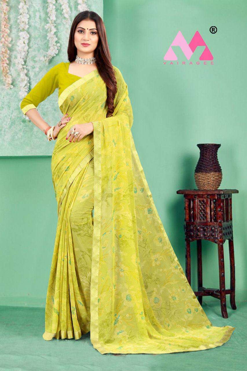 SARASWATI VOL-8 BY VAIRAGEE 801 TO 809 SERIES INDIAN TRADITIONAL WEAR COLLECTION BEAUTIFUL STYLISH FANCY COLORFUL PARTY WEAR & OCCASIONAL WEAR ROYAL GEORGETTE SAREES AT WHOLESALE PRICE