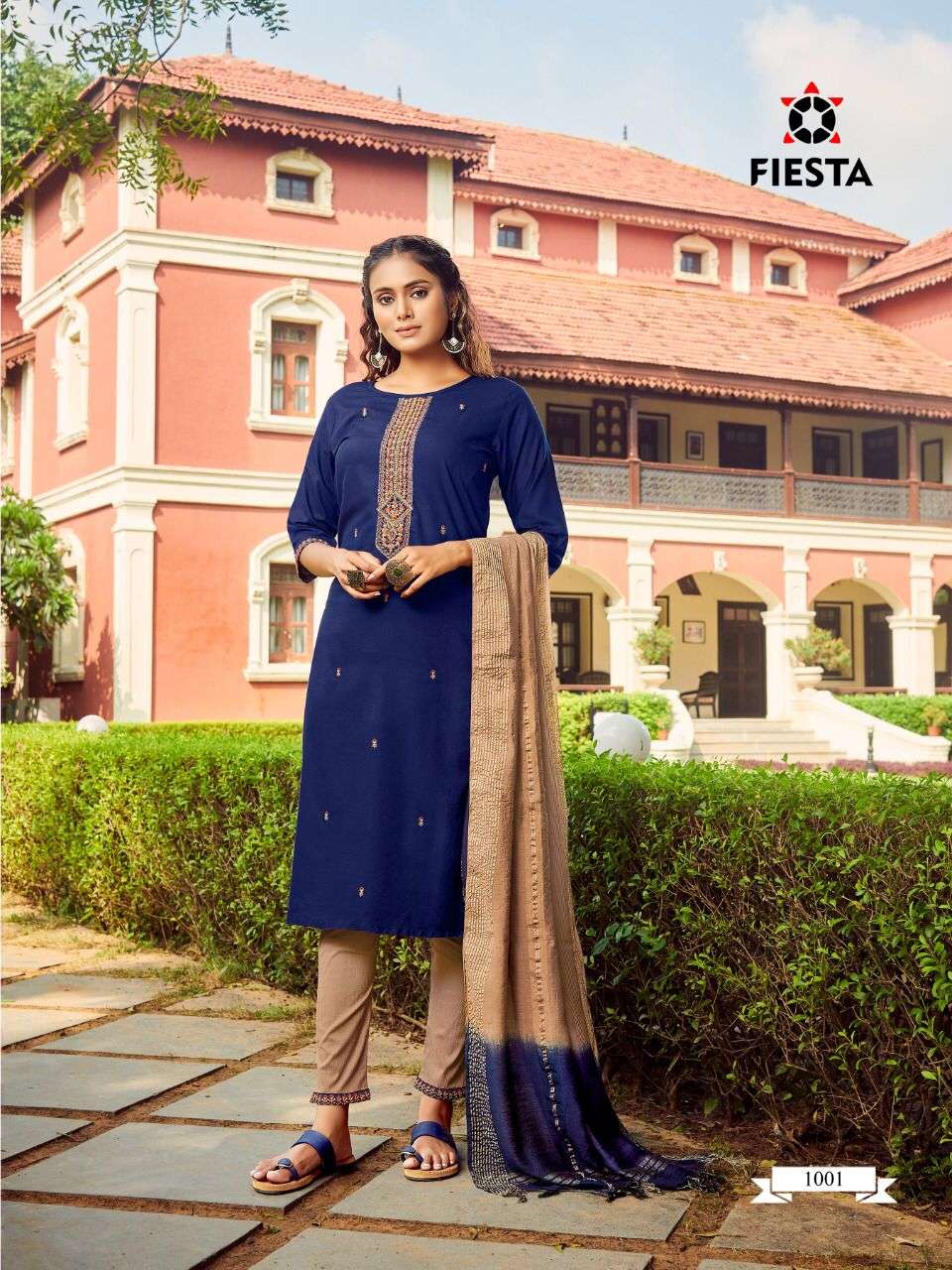 GULBAAG BY FIESTA 1001 TO 1007 SERIES BEAUTIFUL SUITS COLORFUL STYLISH FANCY CASUAL WEAR & ETHNIC WEAR KHADI SILK EMBROIDERED DRESSES AT WHOLESALE PRICE