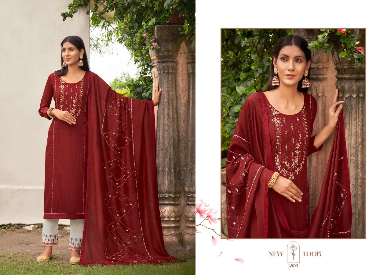 SUNDRI BY KIVI 12819 TO 12826 SERIES BEAUTIFUL SUITS COLORFUL STYLISH FANCY CASUAL WEAR & ETHNIC WEAR HEAVY RAYON EMBROIDERED DRESSES AT WHOLESALE PRICE