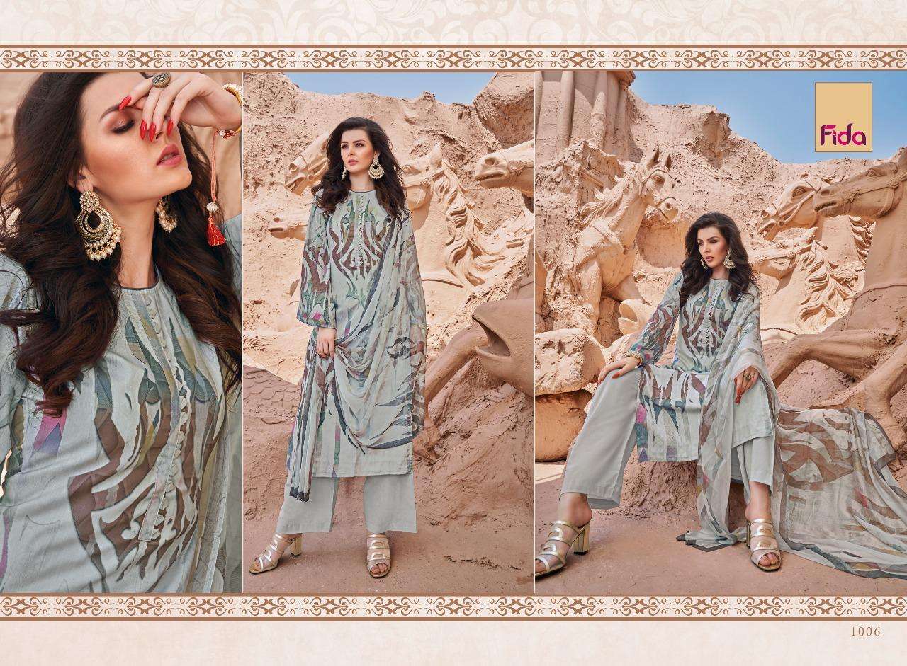 KIMAYA BY FIDA 1001 TO 1006 SERIES BEAUTIFUL SUITS COLORFUL STYLISH FANCY CASUAL WEAR & ETHNIC WEAR PASHMINA WOOL PRINT DRESSES AT WHOLESALE PRICE