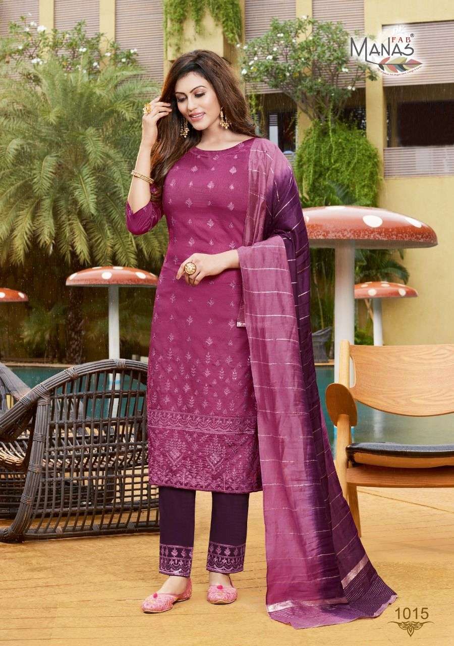 LUCKNOWI VOL-3 BY MANAS FAB 1003 TO 1008 SERIES BEAUTIFUL SUITS COLORFUL STYLISH FANCY CASUAL WEAR & ETHNIC WEAR FANCY DRESSES AT WHOLESALE PRICE