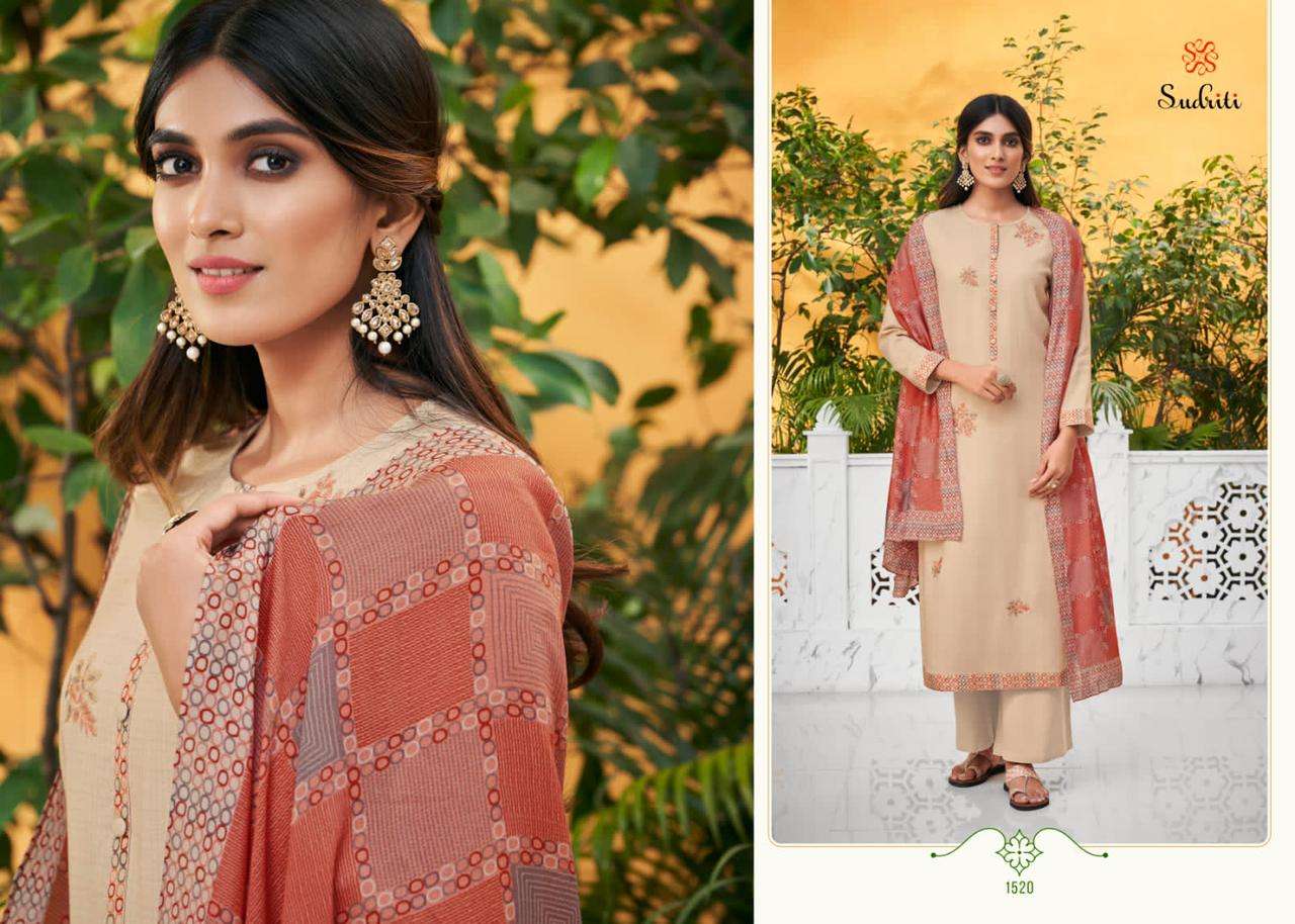 SUKUN BY SUDRITI BEAUTIFUL SUITS COLORFUL STYLISH FANCY CASUAL WEAR & ETHNIC WEAR PASHMINA EMBROIDERED DRESSES AT WHOLESALE PRICE