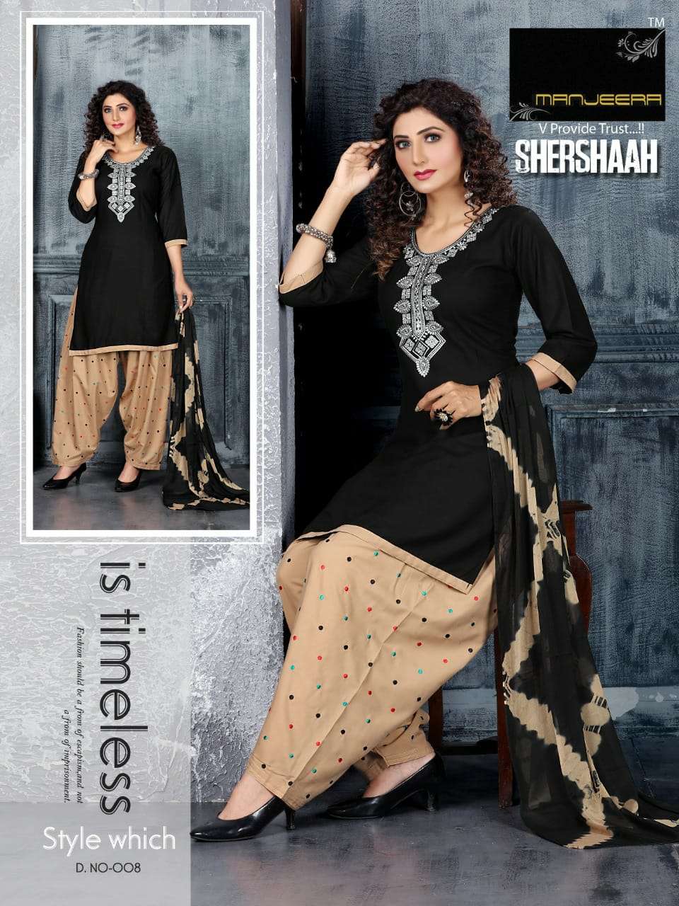 SHERSHAAH BY MANJEERA 001 TO 008 SERIES BEAUTIFUL PATIYALA SUITS COLORFUL STYLISH FANCY CASUAL WEAR & ETHNIC WEAR RAYON DRESSES AT WHOLESALE PRICE