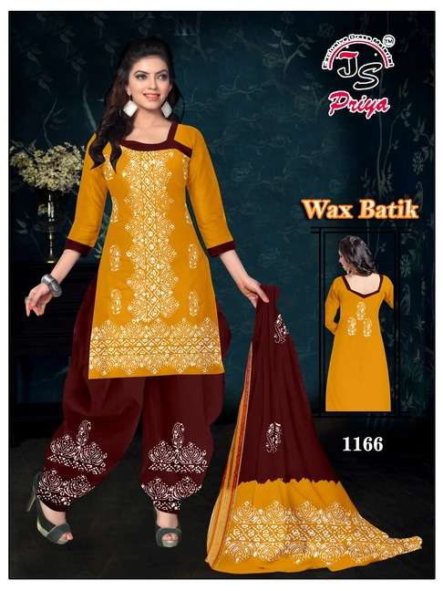 WAX BATIK BY J S PRIYA BEAUTIFUL SUITS COLORFUL STYLISH FANCY CASUAL WEAR & ETHNIC WEAR PURE COTTON DRESSES AT WHOLESALE PRICE