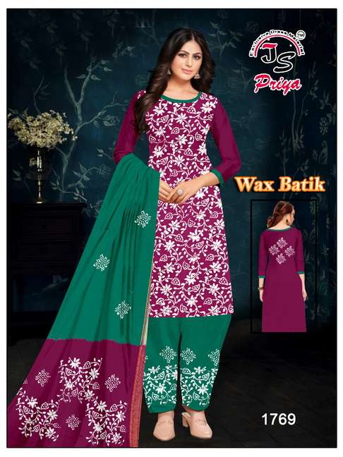 WAX BATIK BY J S PRIYA BEAUTIFUL SUITS COLORFUL STYLISH FANCY CASUAL WEAR & ETHNIC WEAR PURE COTTON DRESSES AT WHOLESALE PRICE