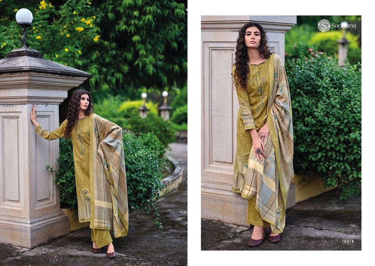 BLOSSOM BY SADHANA FASHION 10073 TO 10078 SERIES BEAUTIFUL STYLISH SUITS FANCY COLORFUL CASUAL WEAR & ETHNIC WEAR & READY TO WEAR PURE PASHMINA PRINTED DRESSES AT WHOLESALE PRICE