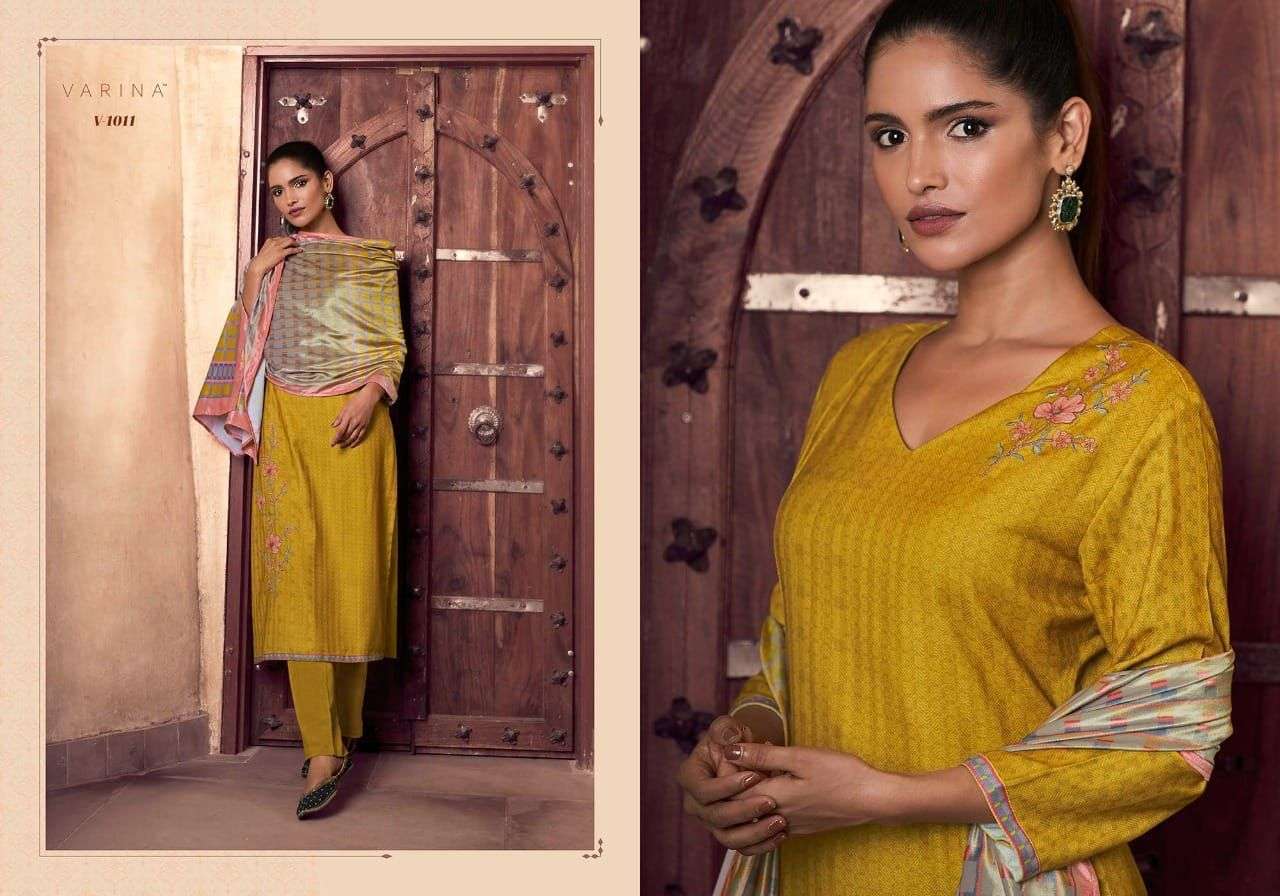 NIMAISHA BY VARINA 1011 TO 1018 SERIES BEAUTIFUL SUITS COLORFUL STYLISH FANCY CASUAL WEAR & ETHNIC WEAR PASHMINA PRINT DRESSES AT WHOLESALE PRICE