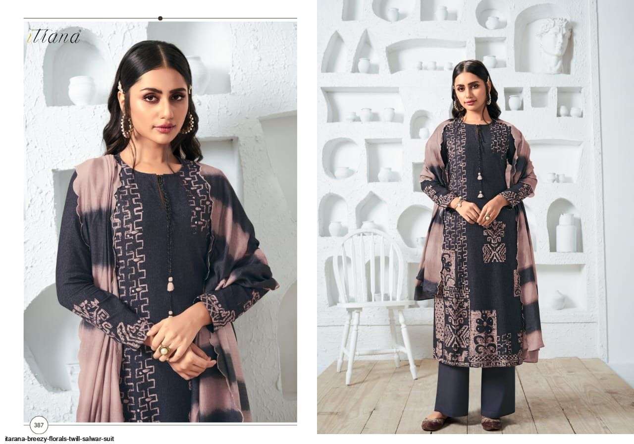 BREEZY FLORALS BY ITRANA BEAUTIFUL STYLISH SUITS FANCY COLORFUL CASUAL WEAR & ETHNIC WEAR & READY TO WEAR TWILL DIGITAL PRINT DRESSES AT WHOLESALE PRICE