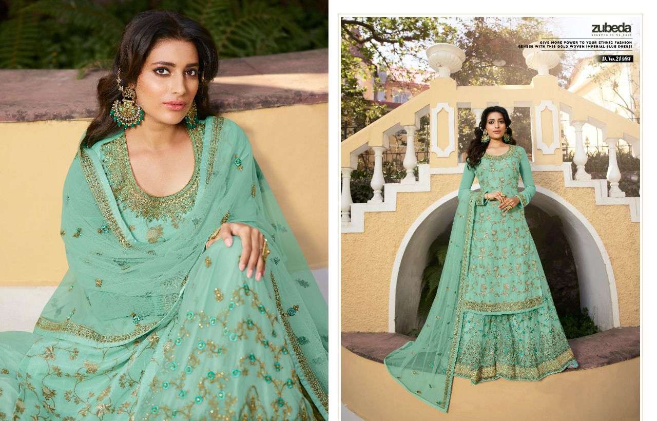 NAZM HIT LIST BY ZUBEDA BEAUTIFUL SUITS STYLISH FANCY COLORFUL PARTY WEAR & OCCASIONAL WEAR PURE DOLA JACQUARD EMBROIDERY DRESSES AT WHOLESALE PRICE