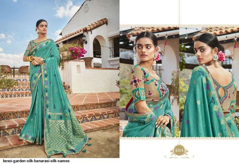 GARDEN SILK BY KESSI FABRICS 4931 TO 4940 SERIES INDIAN TRADITIONAL WEAR COLLECTION BEAUTIFUL STYLISH FANCY COLORFUL PARTY WEAR & OCCASIONAL WEAR COTTON BANARASI SILK SAREES AT WHOLESALE PRICE