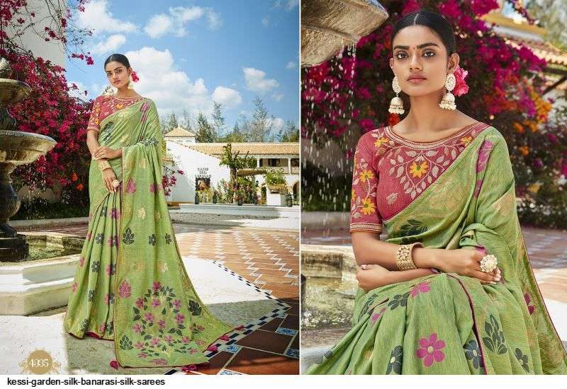 GARDEN SILK BY KESSI FABRICS 4931 TO 4940 SERIES INDIAN TRADITIONAL WEAR COLLECTION BEAUTIFUL STYLISH FANCY COLORFUL PARTY WEAR & OCCASIONAL WEAR COTTON BANARASI SILK SAREES AT WHOLESALE PRICE