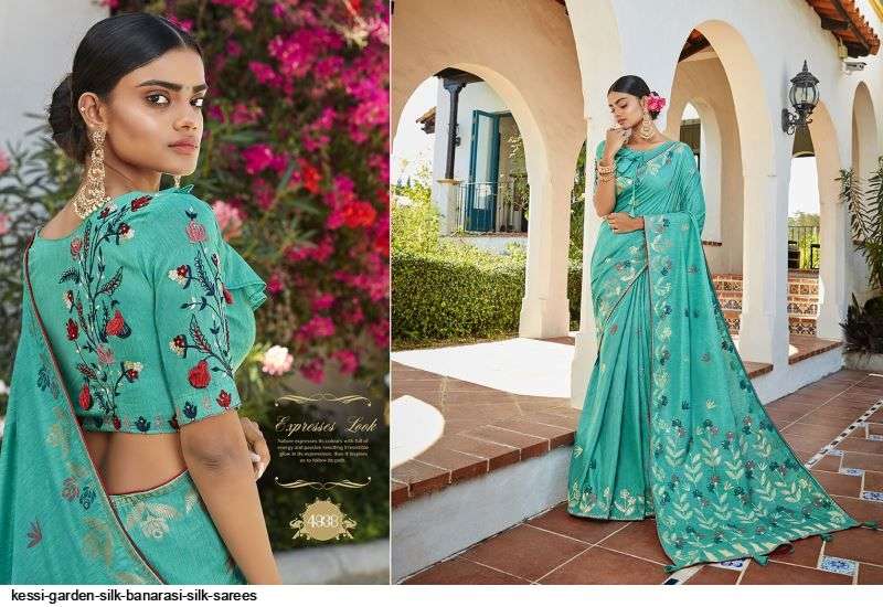 GARDEN SILK BY KESSI FABRICS 4931 TO 4940 SERIES INDIAN TRADITIONAL WEAR COLLECTION BEAUTIFUL STYLISH FANCY COLORFUL PARTY WEAR & OCCASIONAL WEAR COTTON BANARASI SILK SAREES AT WHOLESALE PRICE