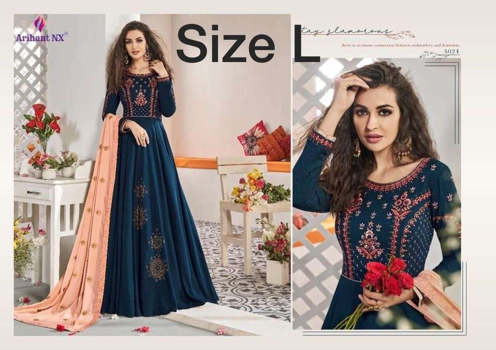 ARIHANT NX HIT COLLECTION BY ARIHNAT NX BEAUTIFUL SUITS COLORFUL STYLISH FANCY CASUAL WEAR & ETHNIC WEAR GEORGETTE/SILK DRESSES AT WHOLESALE PRICE