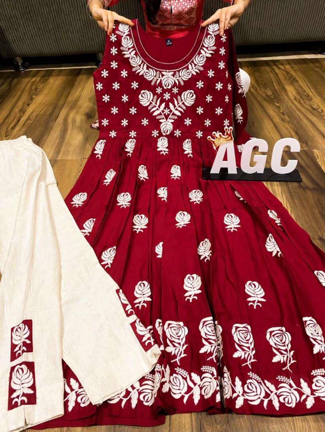AGC BY KAAMIRI DESIGNER STYLISH FANCY COLORFUL BEAUTIFUL PARTY WEAR & ETHNIC WEAR COLLECTION RAYON COTTON KURTIS WITH BOTTOM AT WHOLESALE PRICE