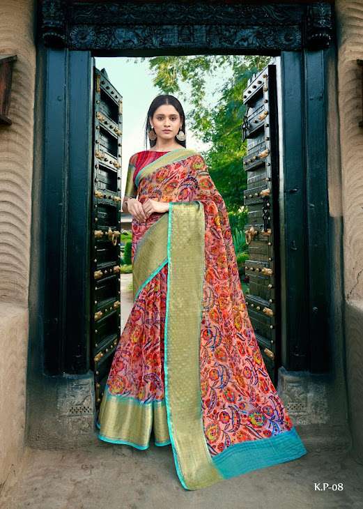 KEROLAM KANCHI PATTU BY SHVETAMBAR CREATION 01 TO 12 SERIES INDIAN TRADITIONAL WEAR COLLECTION BEAUTIFUL STYLISH FANCY COLORFUL PARTY WEAR & OCCASIONAL WEAR ORGANZA DIGITAL PRINT SAREES AT WHOLESALE PRICE