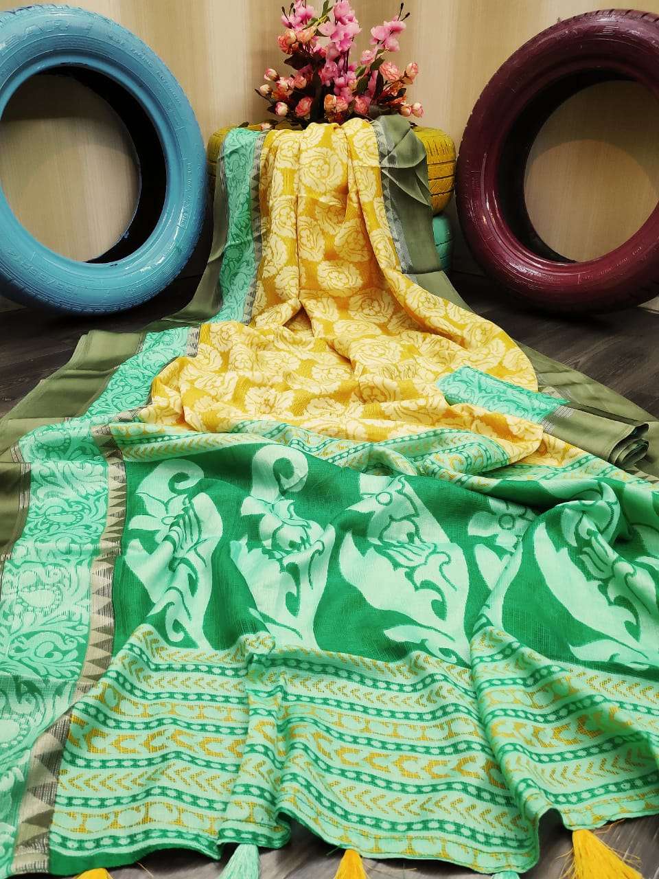 BRAZZO SILK BY MYRA 01 TO 03 SERIES INDIAN TRADITIONAL WEAR COLLECTION BEAUTIFUL STYLISH FANCY COLORFUL PARTY WEAR & OCCASIONAL WEAR BRASSO SILK SAREES AT WHOLESALE PRICE