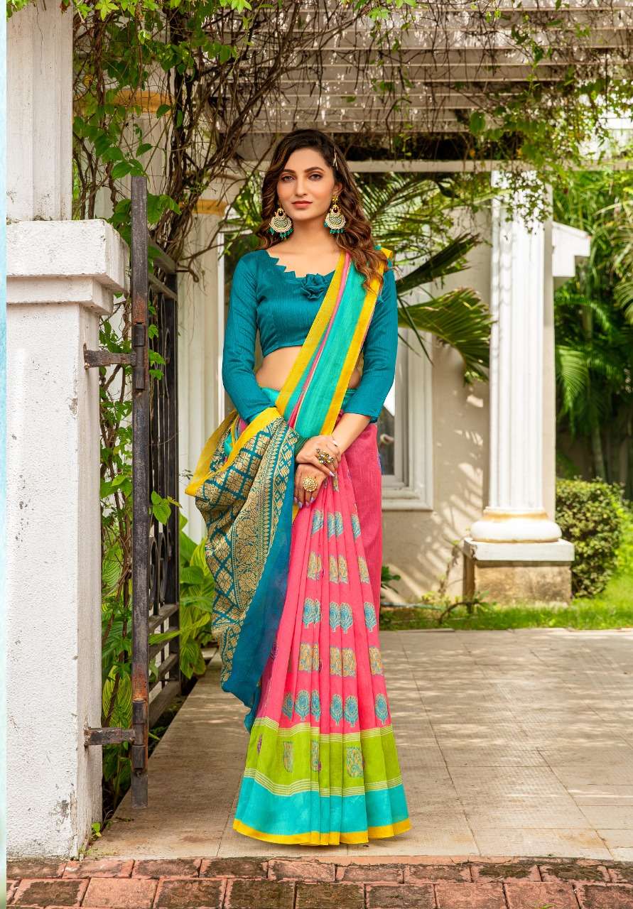 WEAVES VATIKA SILK BY SIDDHANT WEAVES 78001 TO 78008 SERIES INDIAN TRADITIONAL WEAR COLLECTION BEAUTIFUL STYLISH FANCY COLORFUL PARTY WEAR & OCCASIONAL WEAR COTTON SILK SAREES AT WHOLESALE PRICE