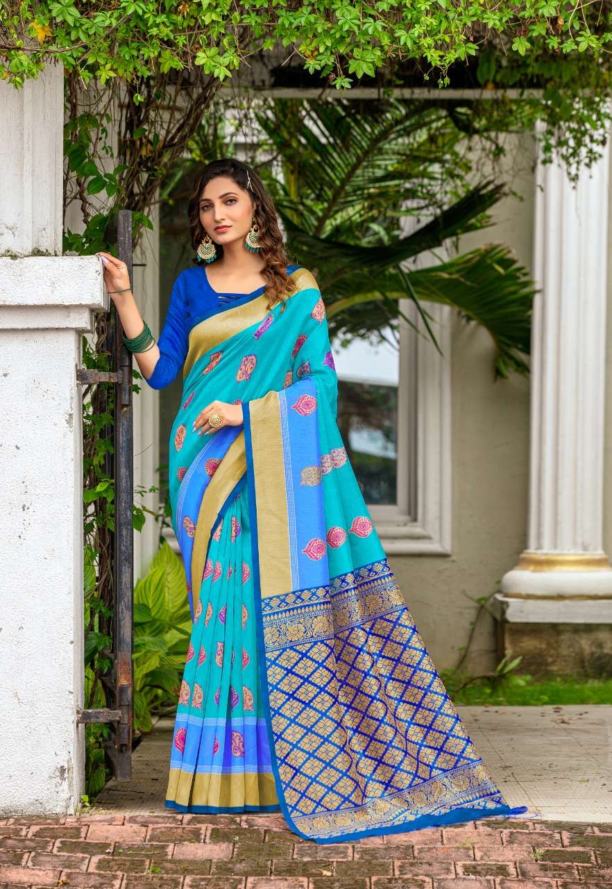 WEAVES VATIKA SILK BY SIDDHANT WEAVES 78001 TO 78008 SERIES INDIAN TRADITIONAL WEAR COLLECTION BEAUTIFUL STYLISH FANCY COLORFUL PARTY WEAR & OCCASIONAL WEAR COTTON SILK SAREES AT WHOLESALE PRICE