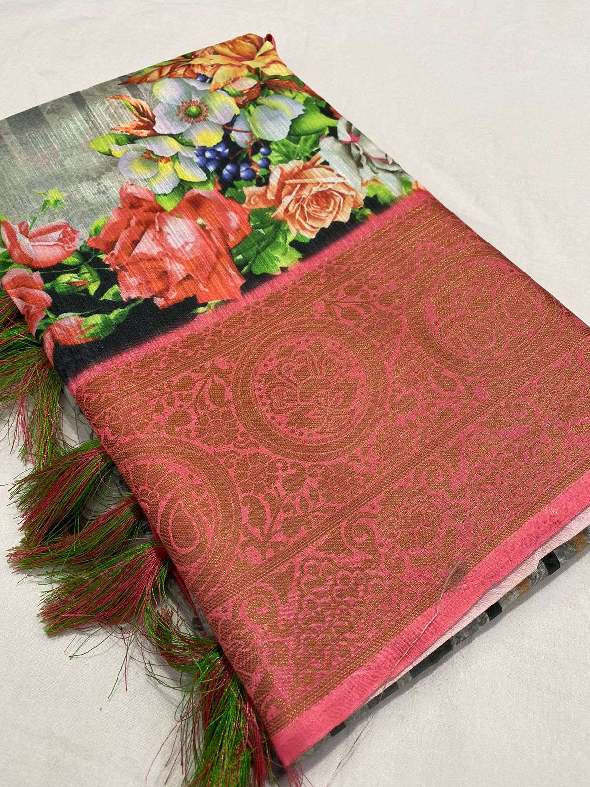 PLATINUM LINEN BY MYRA 01 TO 11 SERIES INDIAN TRADITIONAL WEAR COLLECTION BEAUTIFUL STYLISH FANCY COLORFUL PARTY WEAR & OCCASIONAL WEAR LINEN SAREES AT WHOLESALE PRICE