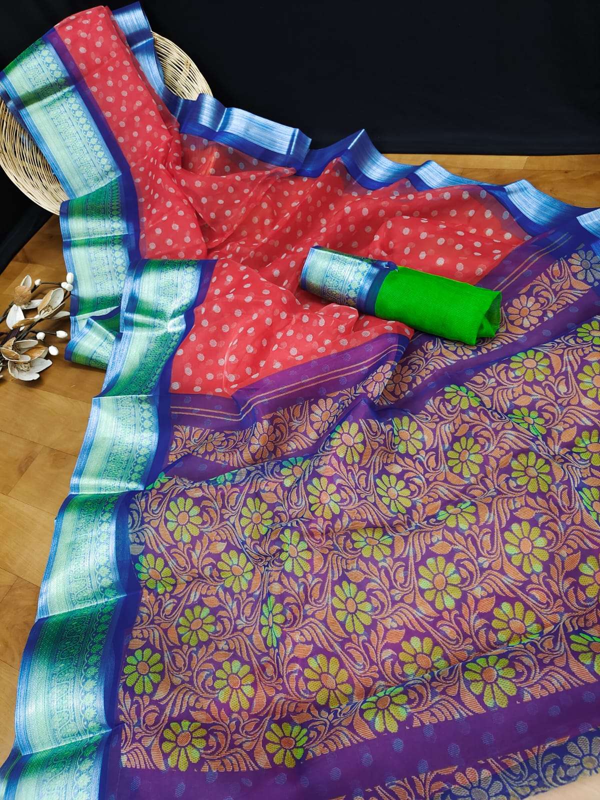 PREMIUM ORGANZA VOL-5 BY MYRA 501 TO 512 SERIES INDIAN TRADITIONAL WEAR COLLECTION BEAUTIFUL STYLISH FANCY COLORFUL PARTY WEAR & OCCASIONAL WEAR PREMIUM ORGANZA SAREES AT WHOLESALE PRICE