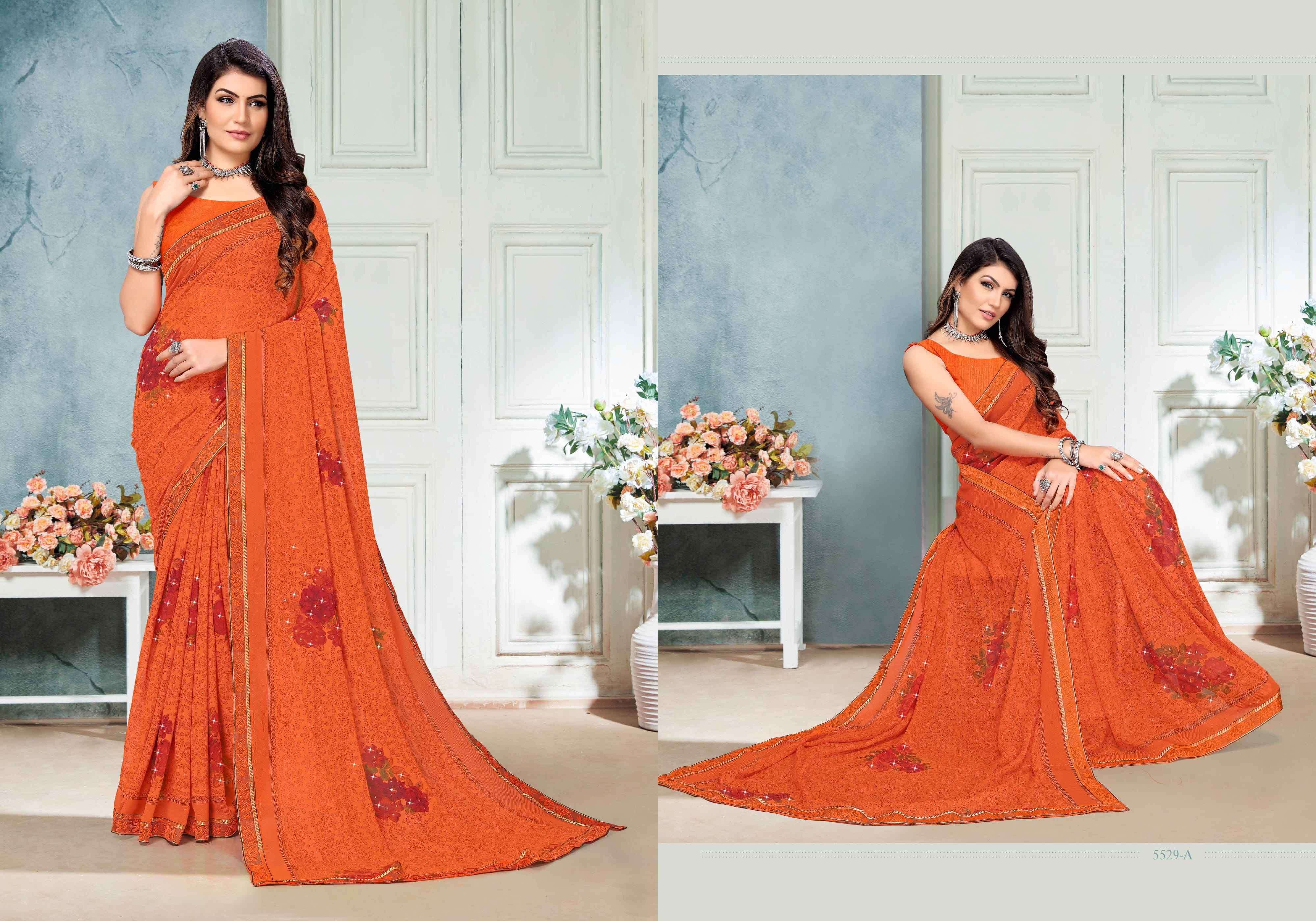 JUHI BY BARGAD INDIAN TRADITIONAL WEAR COLLECTION BEAUTIFUL STYLISH FANCY COLORFUL PARTY WEAR & OCCASIONAL WEAR GEORGETTE SAREES AT WHOLESALE PRICE