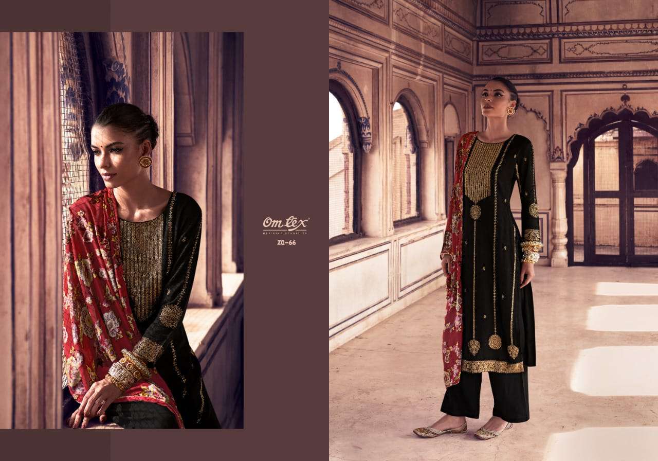 ZARQASH BY JHANSI 601 TO 68 SERIES BEAUTIFUL SUITS COLORFUL STYLISH FANCY CASUAL WEAR & ETHNIC WEAR PASHMINA SILK DRESSES AT WHOLESALE PRICE