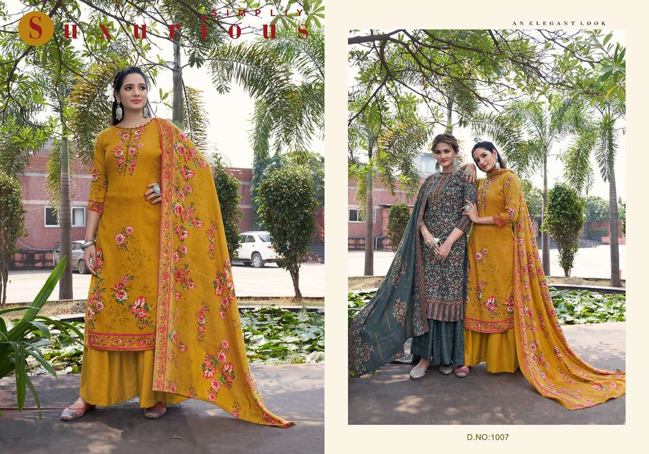 AARIKA BY VIJAYA FASHION 1001 TO 1008 SERIES BEAUTIFUL STYLISH SUITS FANCY COLORFUL CASUAL WEAR & ETHNIC WEAR & READY TO WEAR PASHMINA DOBBY PRINTED DRESSES AT WHOLESALE PRICE