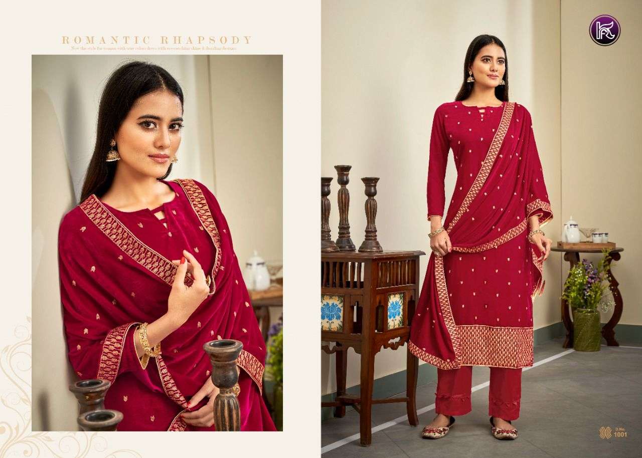 KALA VELVET BY KALA FASHION 1001 TO 1006 SERIES BEAUTIFUL SUITS COLORFUL STYLISH FANCY CASUAL WEAR & ETHNIC WEAR VELVET WITH WORK DRESSES AT WHOLESALE PRICE