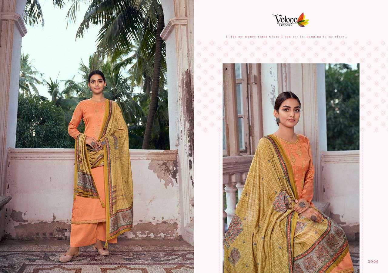 Elan Vol-5 By Volono Trendz 3001 To 3007 Series Beautiful Suits Stylish Fancy Colorful Party Wear & Occasional Wear Pure Pahsmina Dresses At Wholesale Price