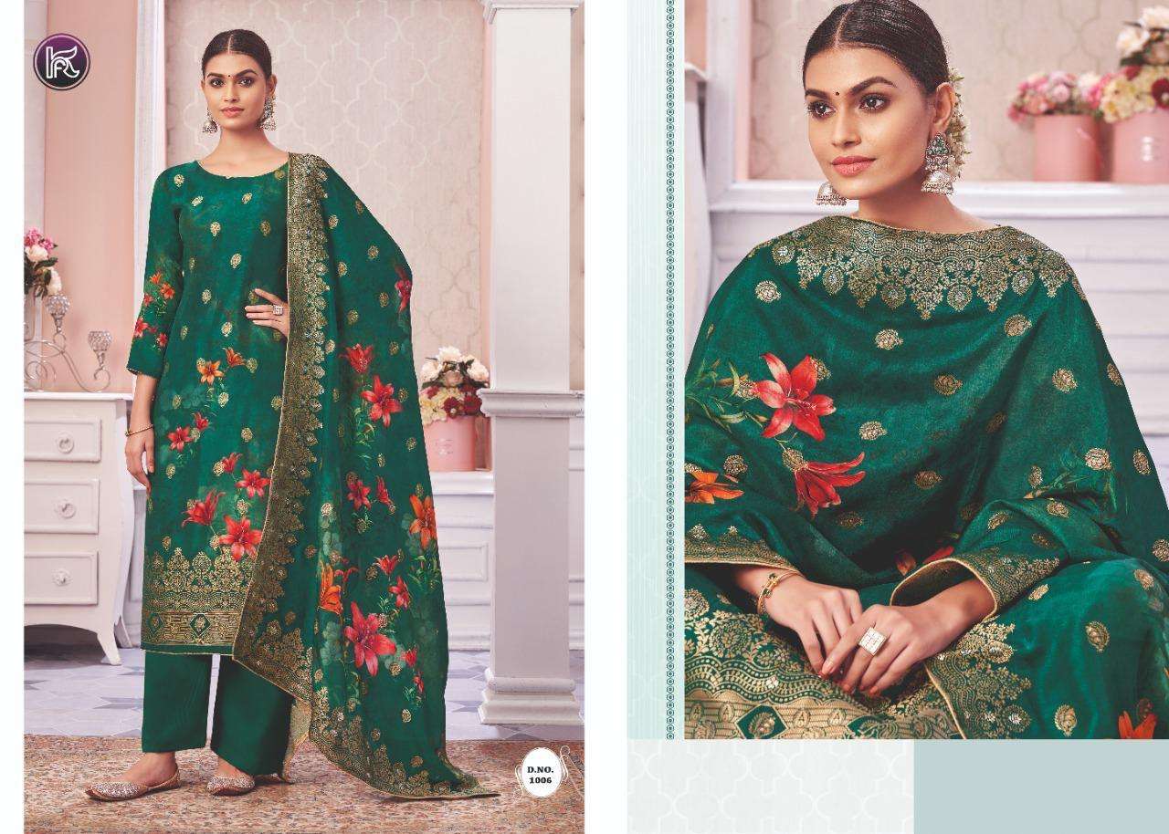 KALA JACQUARD VOL-11 BY KALA FASHION 1001 TO 1006 SERIES BEAUTIFUL SUITS STYLISH FANCY COLORFUL PARTY WEAR & OCCASIONAL WEAR JACQUARD DIGITAL PRINTED DRESSES AT WHOLESALE PRICE