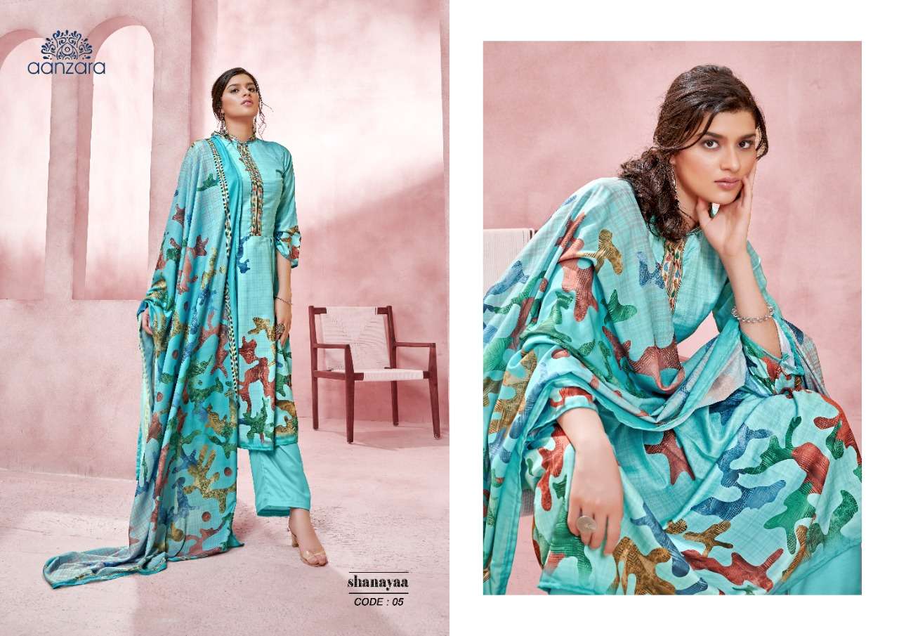AANZARA SHANAYA BY ACME WEAVERS 01 TO 06 SERIES BEAUTIFUL SUITS COLORFUL STYLISH FANCY CASUAL WEAR & ETHNIC WEAR COTTON SATIN DIGITAL PRINT DRESSES AT WHOLESALE PRICE