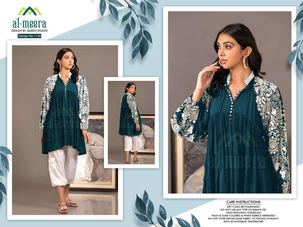 AL-MEERA HIT DESIGN 1134 BY AL-MEERA STYLISH FANCY BEAUTIFUL COLORFUL CASUAL WEAR & ETHNIC WEAR RAYON KURTIS WITH BOTTOM AT WHOLESALE PRICE