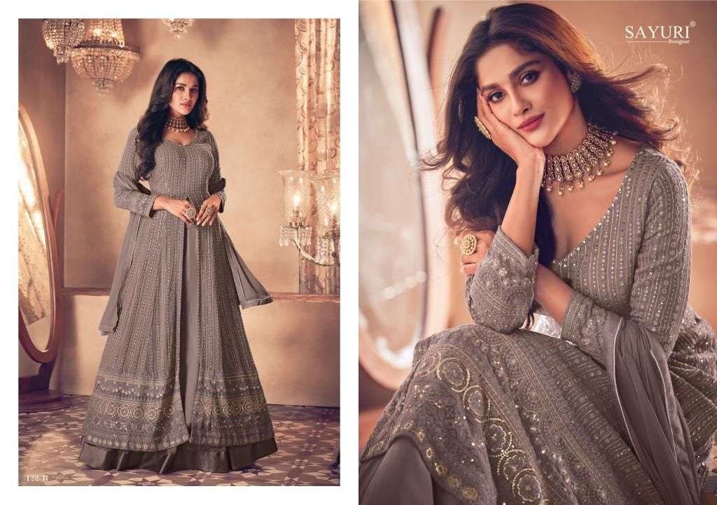 Noor Gold By Sayuri 122 To 122-D Series Beautiful Suits Colorful Stylish Fancy Casual Wear & Ethnic Wear Real Georgette Dresses At Wholesale Price