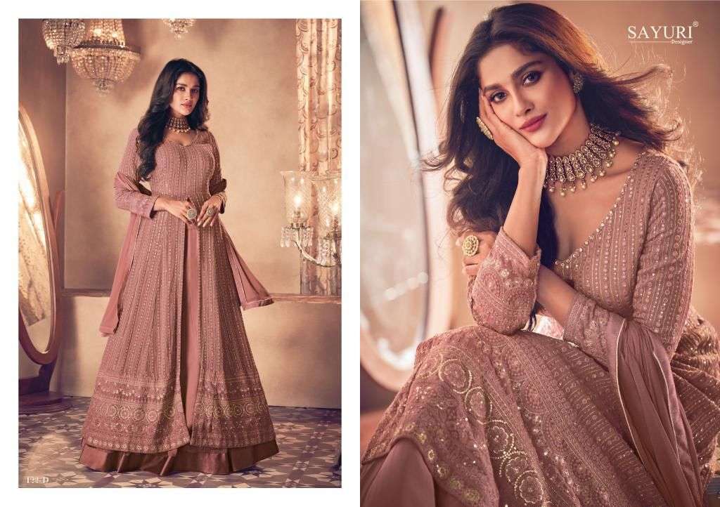 Noor Gold By Sayuri 122 To 122-D Series Beautiful Suits Colorful Stylish Fancy Casual Wear & Ethnic Wear Real Georgette Dresses At Wholesale Price