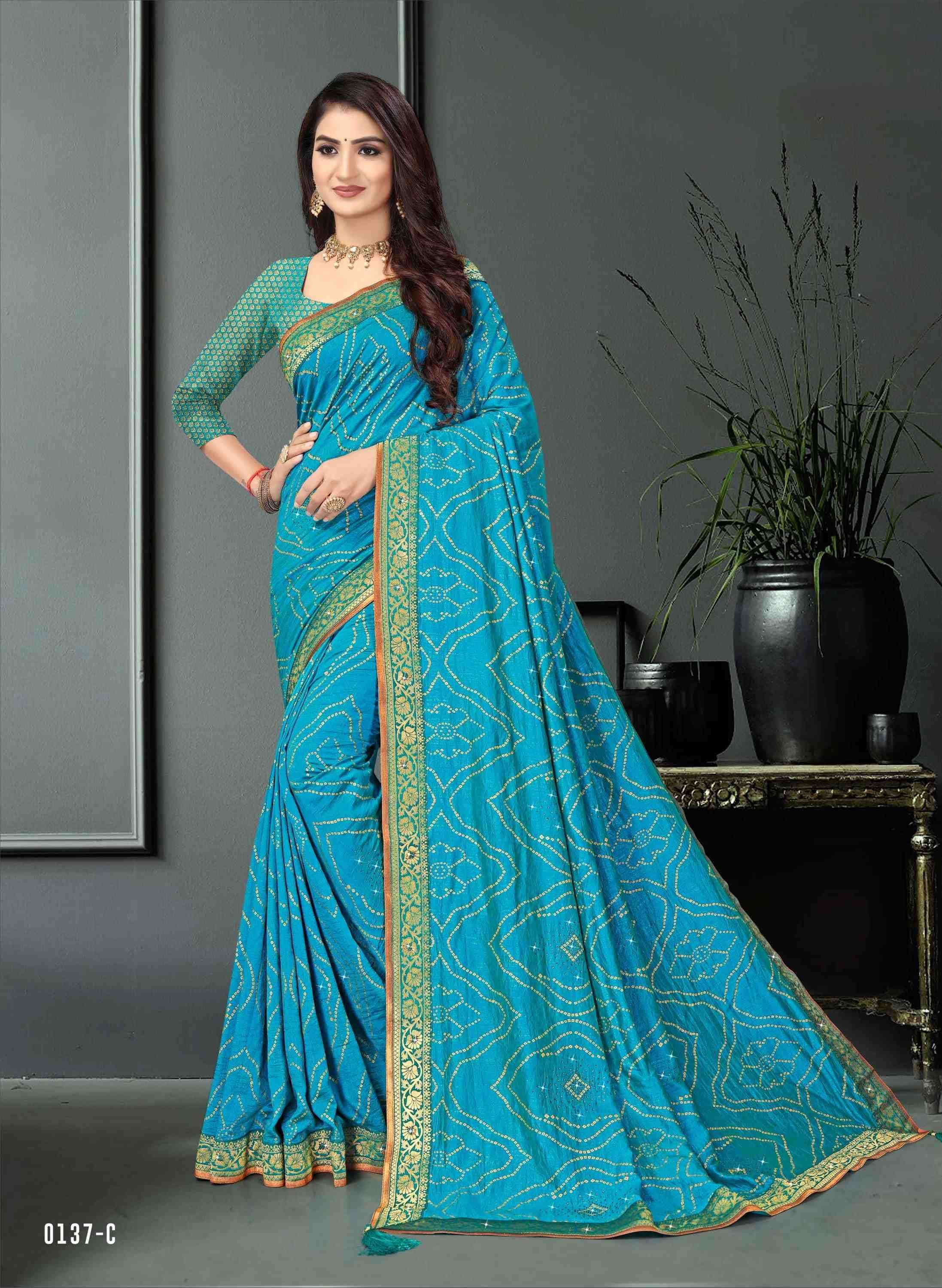VAYU PUTRA BY INDIAN WOMEN 0137-A TO 0137-F SERIES INDIAN TRADITIONAL WEAR COLLECTION BEAUTIFUL STYLISH FANCY COLORFUL PARTY WEAR & OCCASIONAL WEAR VICHITRA SAREES AT WHOLESALE PRICE
