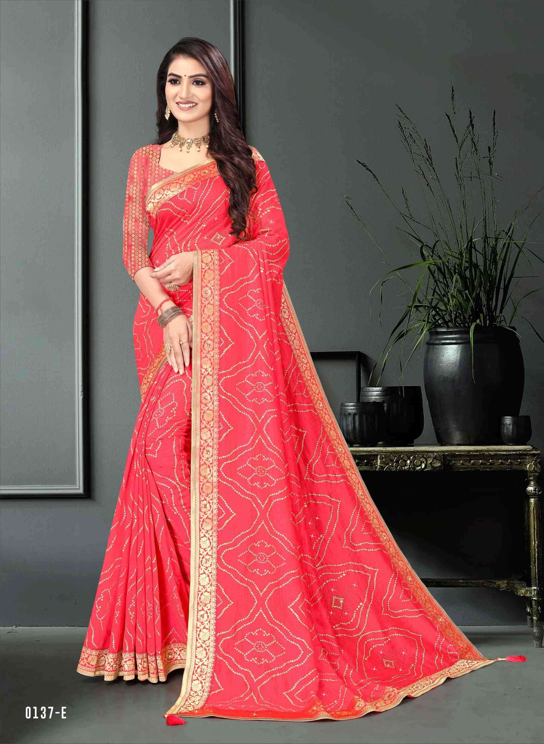 VAYU PUTRA BY INDIAN WOMEN 0137-A TO 0137-F SERIES INDIAN TRADITIONAL WEAR COLLECTION BEAUTIFUL STYLISH FANCY COLORFUL PARTY WEAR & OCCASIONAL WEAR VICHITRA SAREES AT WHOLESALE PRICE