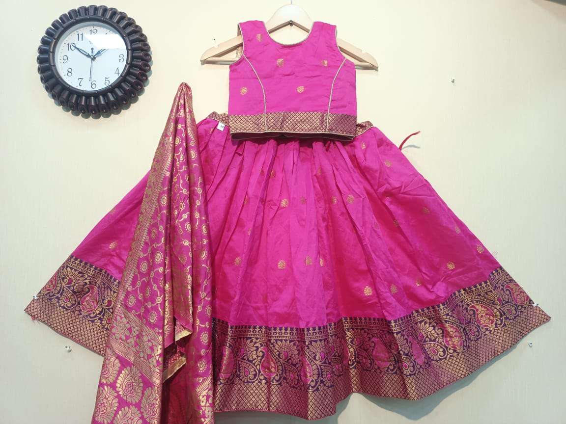 BANARASI KIDS LEHENGA BY FASHID WHOLESALE 201 TO 213 SERIES BEAUTIFUL COLORFUL FANCY WEDDING COLLECTION OCCASIONAL WEAR & PARTY WEAR BANARASI LEHENGAS AT WHOLESALE PRICE