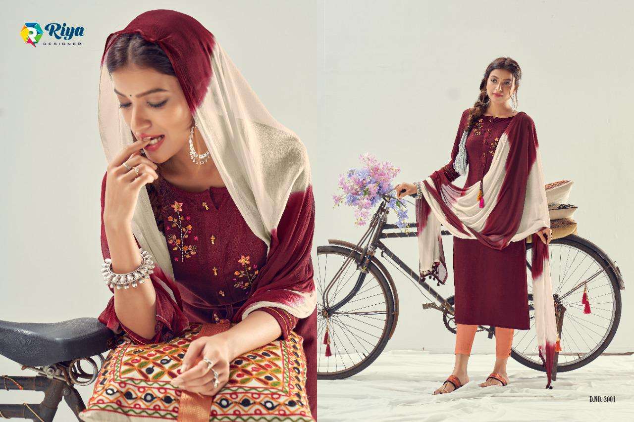 CYCLONE BY RIYA DESIGNER 1001 TO 1006 SERIES BEAUTIFUL SUITS COLORFUL STYLISH FANCY CASUAL WEAR & ETHNIC WEAR RAYON WITH WORK DRESSES AT WHOLESALE PRICE