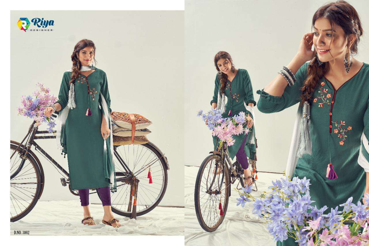 CYCLONE BY RIYA DESIGNER 1001 TO 1006 SERIES BEAUTIFUL SUITS COLORFUL STYLISH FANCY CASUAL WEAR & ETHNIC WEAR RAYON WITH WORK DRESSES AT WHOLESALE PRICE