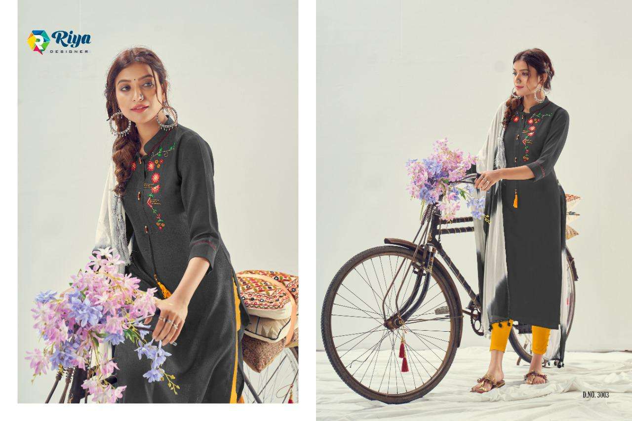 CYCLONE BY RIYA DESIGNER 1001 TO 1006 SERIES BEAUTIFUL SUITS COLORFUL STYLISH FANCY CASUAL WEAR & ETHNIC WEAR RAYON WITH WORK DRESSES AT WHOLESALE PRICE