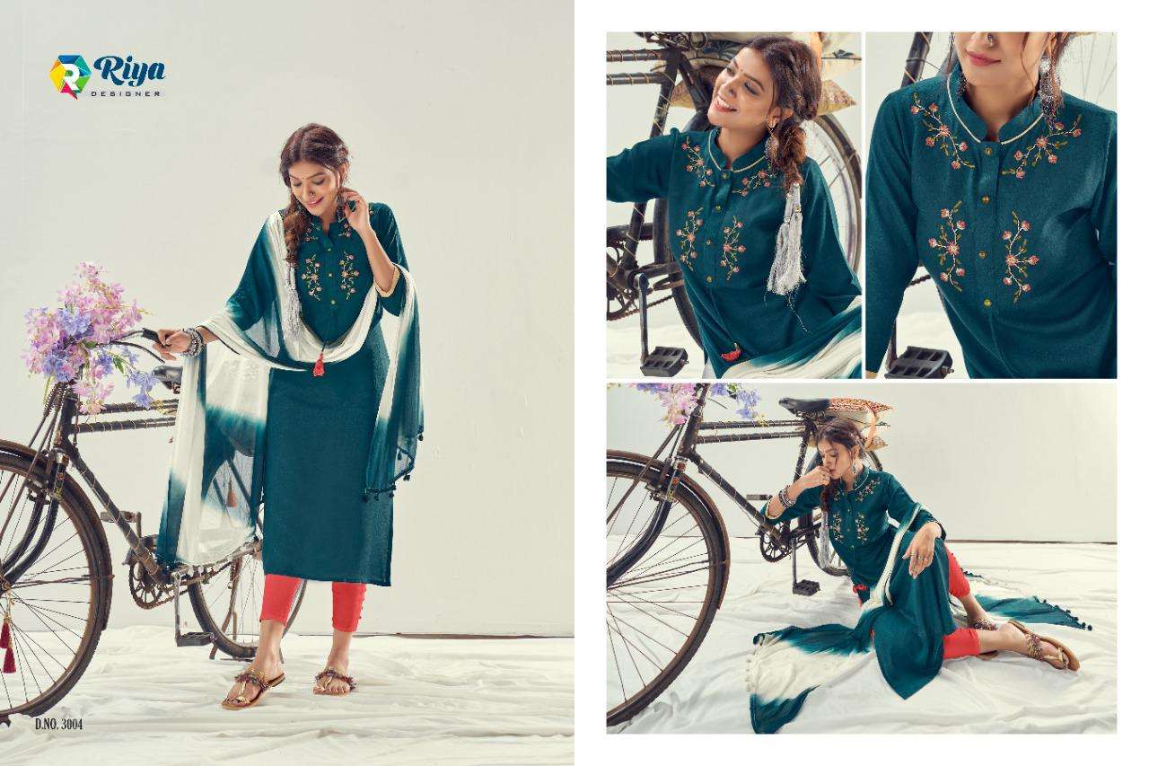 CYCLONE BY RIYA DESIGNER 1001 TO 1006 SERIES BEAUTIFUL SUITS COLORFUL STYLISH FANCY CASUAL WEAR & ETHNIC WEAR RAYON WITH WORK DRESSES AT WHOLESALE PRICE