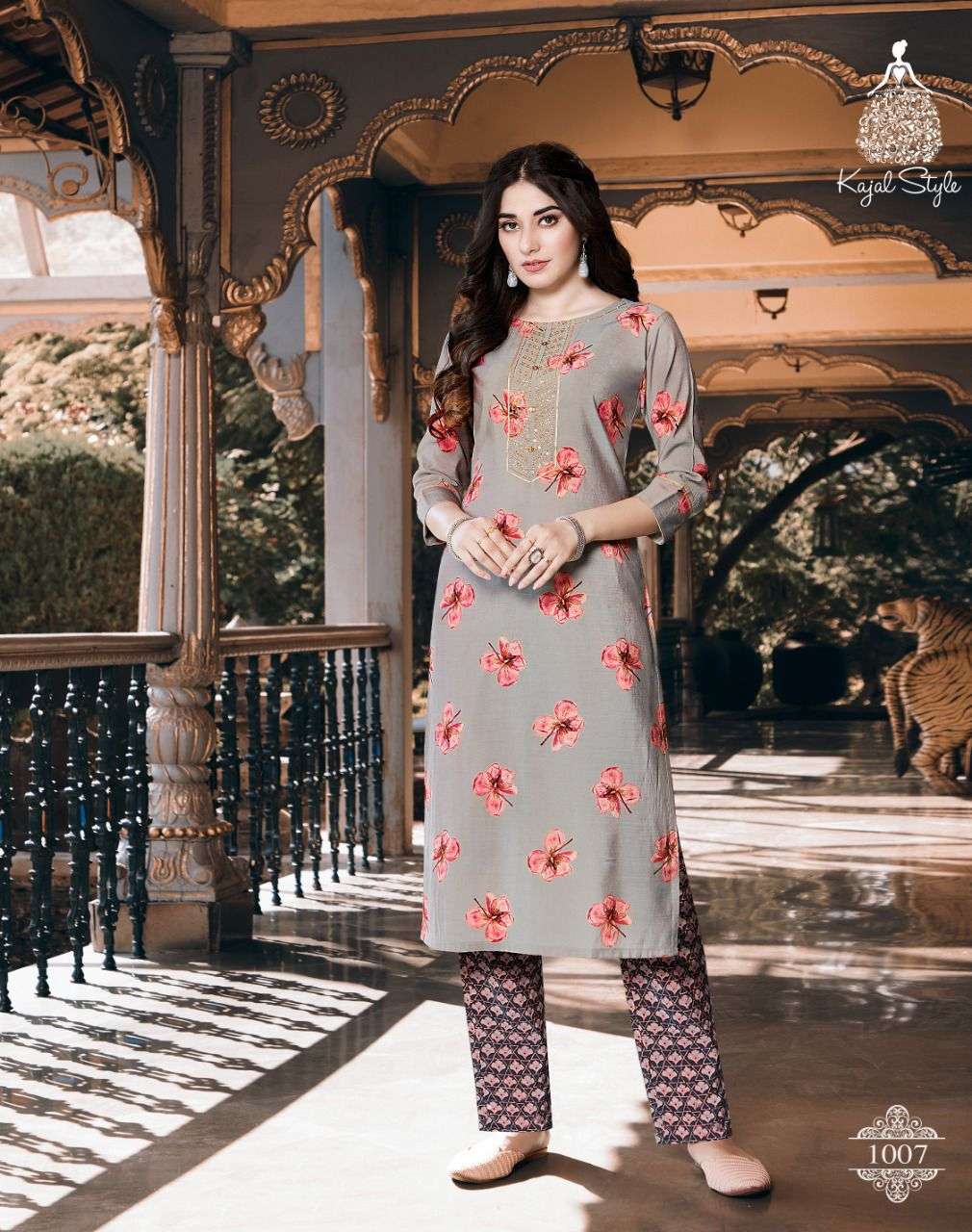 URBAN BEAUTY BY KAJAL STYLE 1001 TO 1008 SERIES DESIGNER STYLISH FANCY COLORFUL BEAUTIFUL PARTY WEAR & ETHNIC WEAR COLLECTION CHANDERI KURTIS WITH BOTTOM AT WHOLESALE PRICE