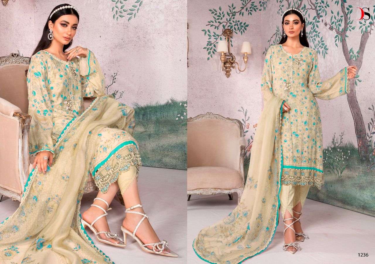MARIA.B COTTON COLLECTION BY DEEPSY SUITS 1231 TO 1236 SERIES DESIGNER PAKISTANI WEAR COLLECTION BEAUTIFUL STYLISH FANCY COLORFUL PARTY WEAR & OCCASIONAL WEAR PURE COTTON WITH EMBROIDERED DRESSES AT WHOLESALE PRICE